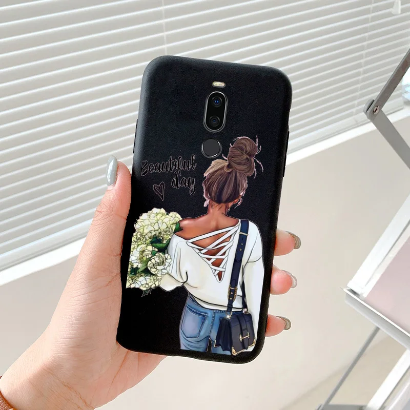 meizu cover For Meizu Note 8 Case Mother And Daughter Phone Cover For Meizu Note 9 Shell Painted Silicone Phone Protection Cover cases for meizu belt Cases For Meizu