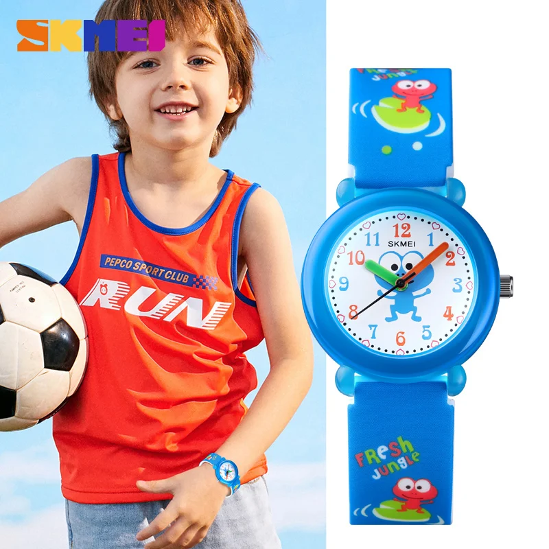 SKMEI Lovely Quartz Kids Watches Cartoon Creative Cute Children Watch Waterproof Small Sportreloj deportivo 1621 Boy Girl Clock afbeelding