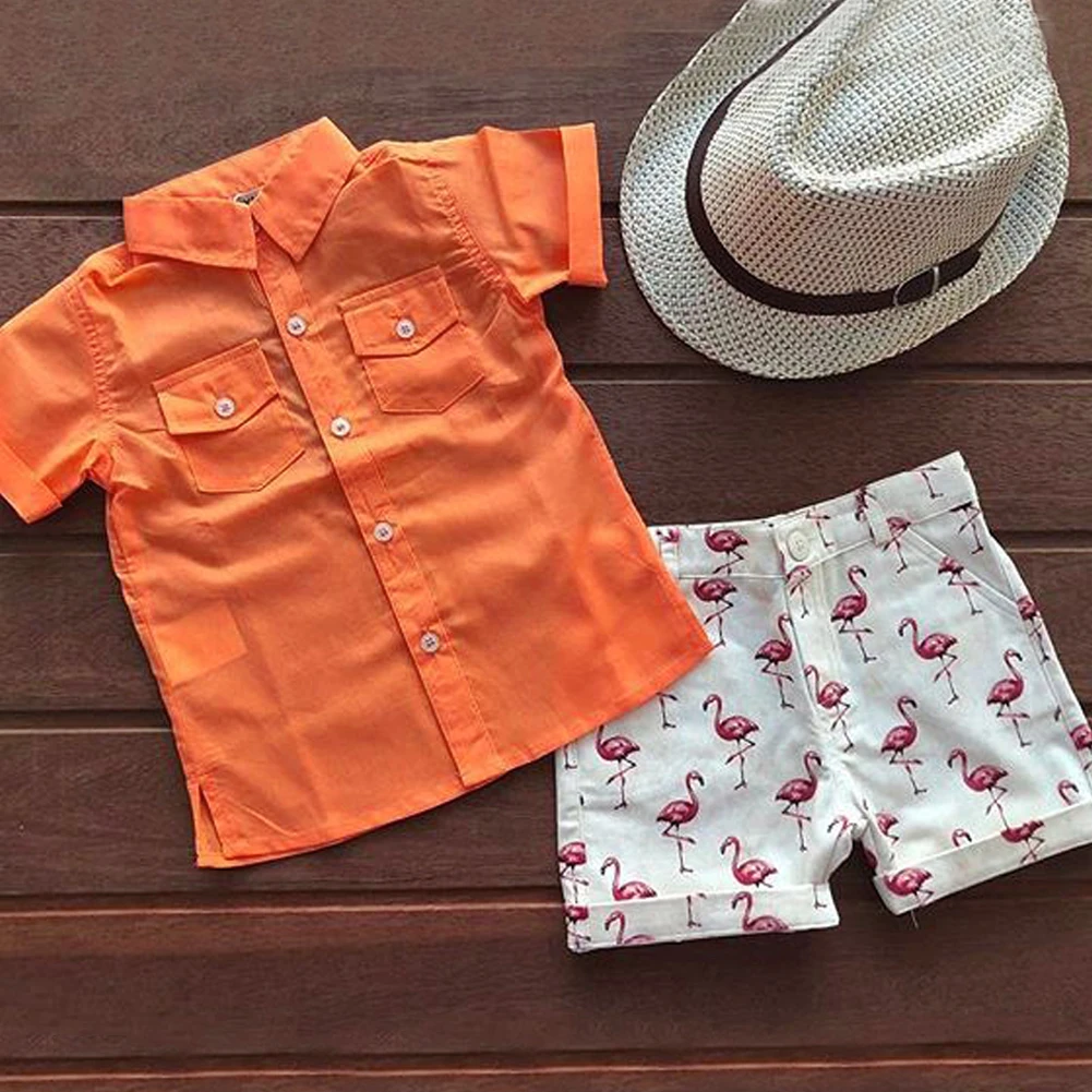 baby boy orange shirt