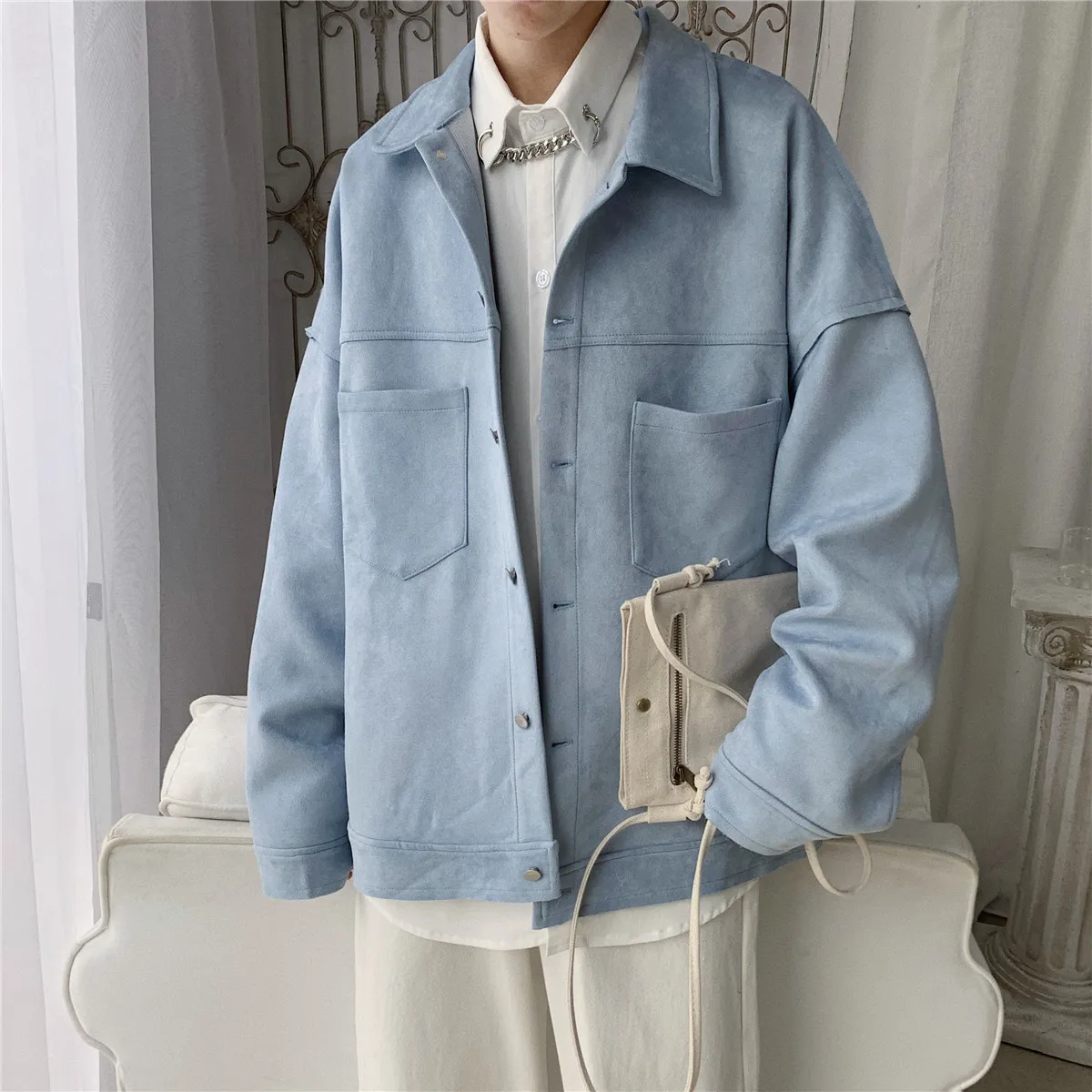 2020 Men's Tide Streetwear Bomber Jacket Leisure Fashion Coats Loose Black/Apricot/blue/green High-quality Outerwear Size M-2XL 2020 Men's Tide Streetwear Bomber Jacket Leisure Fashion Coats Loose Black/Apricot/blue/green High-quality Outerwear Size M-2XL