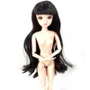 New 30cm BJD Doll 20 Movable Jointe Dolls 3D Eyes Bjd Plastic Doll for Girls Toys Long Wig Female Nude Body Fashion Gift ► Photo 3/6