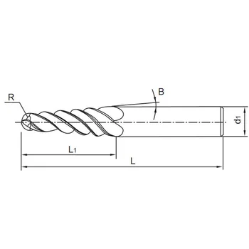 

Taper Ball Nose End Mill CNC Router Drill Spital Bit Milling Cutter HRC55 Tool