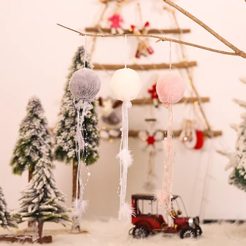 

Plush Feather Pendants Christmas Tree Decoration Hanging Ornaments Crafts Gifts Xmas New Year Party Wedding Home Decor 63204