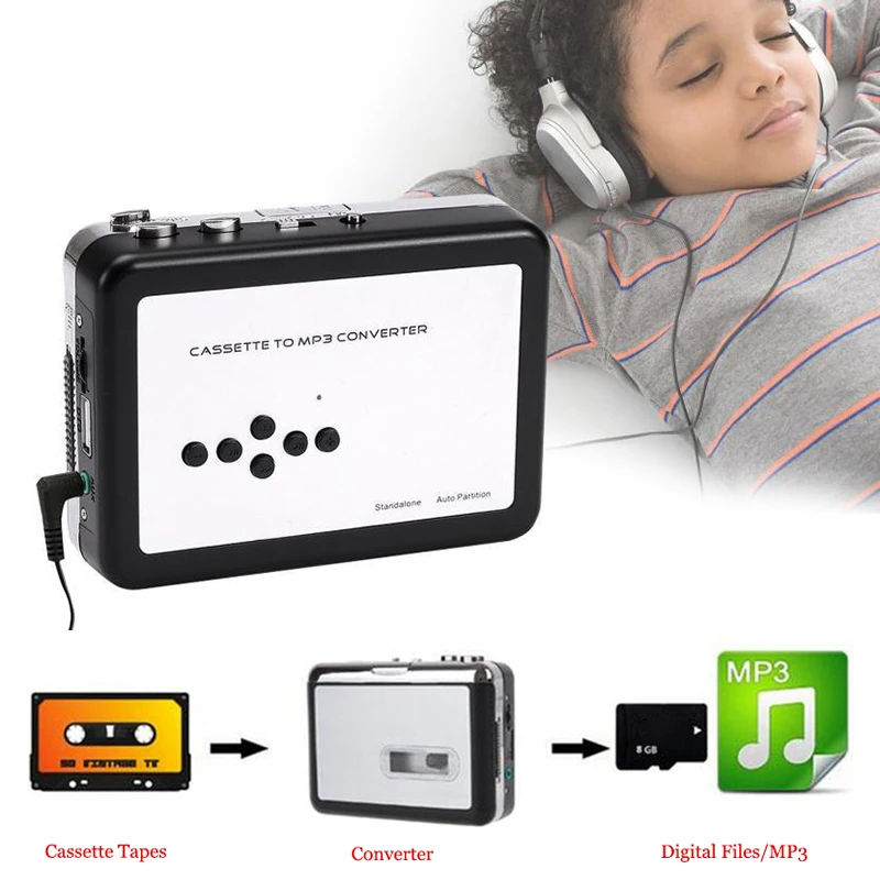 Портативная лента к ПК USB/TF Cassette-To-MP3 конвертер захвата музыкальный плеер JHP-лучший
