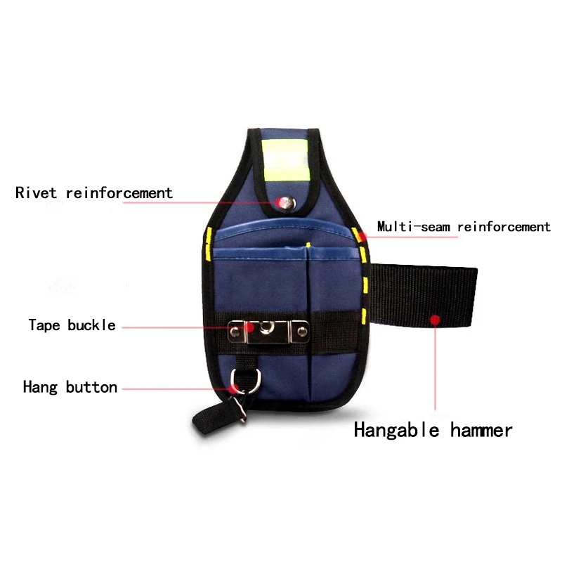Прочная сумка для инструментов из ткани Оксфорд и уплотненный дизайн, водонепроницаемая широкая сумка для инструментов с карманами