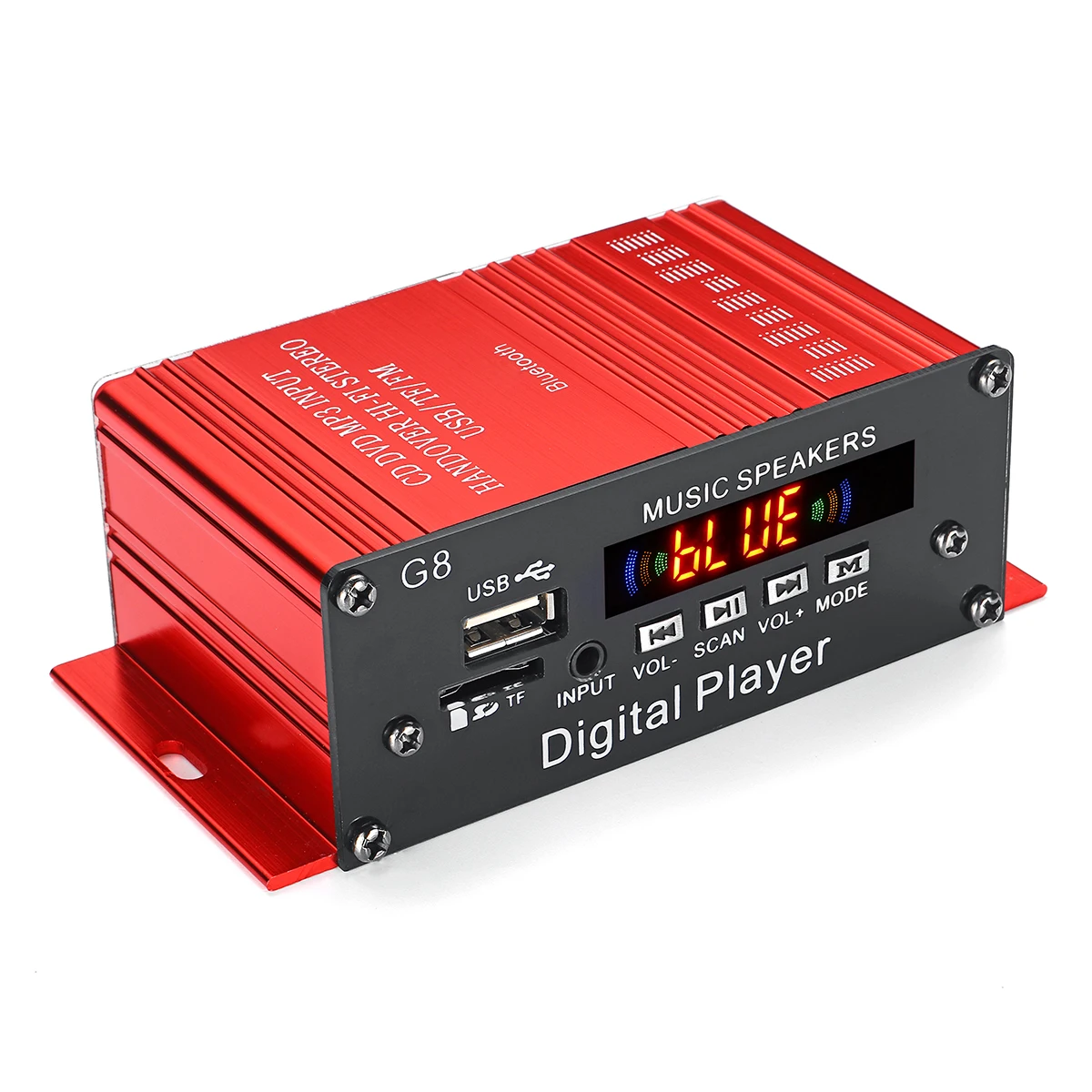 G8 12V Car Audio Stereo Power HIFI Amplifier bluetooth FM Radio 2CH 200W Support FM AUX SD U disk