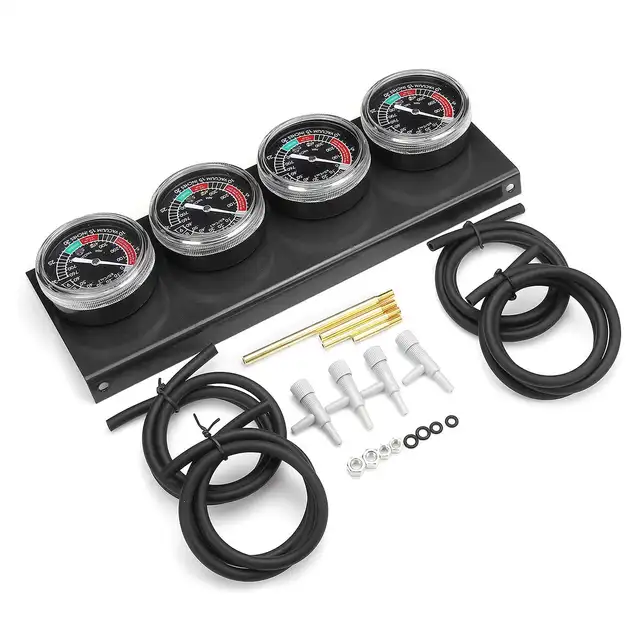 4pcs/set Motorcycle Fuel Vacuum Carburetor Synchronizer Tool Carb Sync Gauge For 4 Cylinder