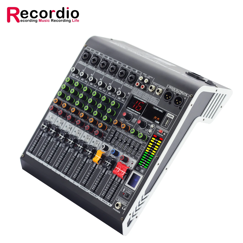 Digital de Mixagem com Efeito Reverb para Casa Mixador de Interface ao Vivo Profissional de 6 Mixer Canais Console Karaokê Usb - Image 2