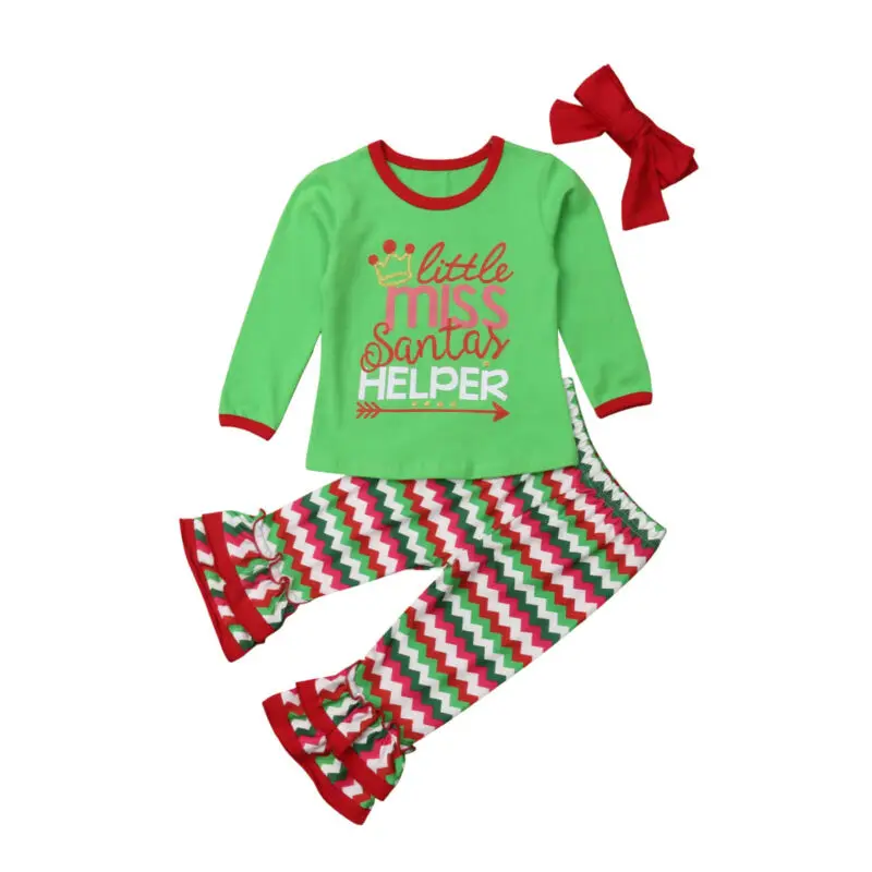 

Emmababy Kids Clothes Cute Newborn Baby Kids Girl Christmas Long Sleeve Tops Pants Outfits Clothes Set