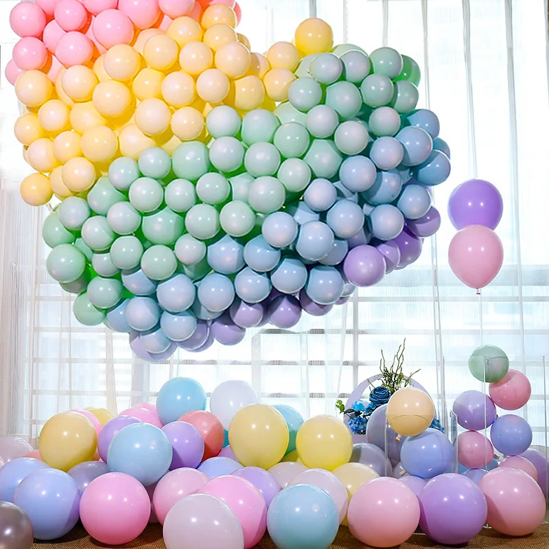 Быстрая 100 шт Разноцветные пастельные воздушные шарики в виде леденцов Свадебные шарики Круглый Макарон шар украшение арки