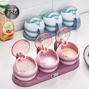 

Creative Kitchen Seasoning Box Gift Home Multi-function Set Seasoning Bottle Kitchen Seasoning Storage Tank Salt and Pepper