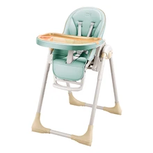 Silla alta plegable para bebé, mesa de comedor de seguridad para niños, sillas de cocina de Material PP, trona de alimentación de instalación gratuita
