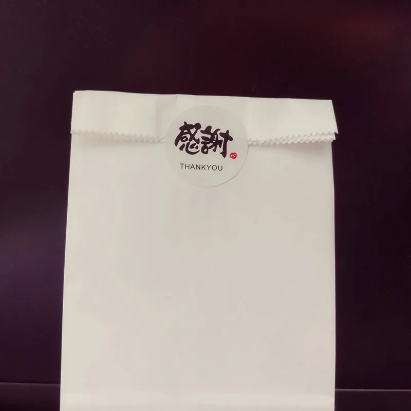 50 / 100PCS 크래프트 종이 가방 흰 빵 Hiraguchi 가방 캔디 선물 가방 샌드위치 가방을 포장 꺼내