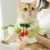 Cat Dresses Cat Shirt Lace Breathable Ice-silk Cat Cherry T-Shirt for Puppy cute gift Pet Clothes cat dress silk dress cherry