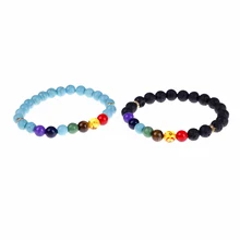 Ювелирные изделия для йоги для женщин и мужчин, набор из двух браслетов с натуральным драгоценным камнем, винтажный браслет из бисера для влюбленных, ювелирное изделие для йоги, Будды, подарок