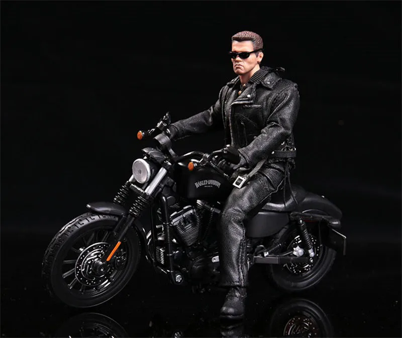 

In Stock 1/12 Scale Limited Action Figure Terminatores 2 Judgment T-800 Harley Motors For Accessories