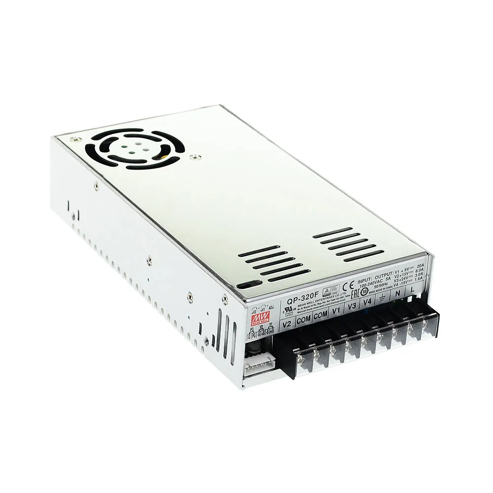 Бренд Mean Well представляет QP-320F meanwell 5 V/15 V/24 V/-15 V DC 316 Вт на четыре выхода с PFC Функция Питание Интернет-магазин