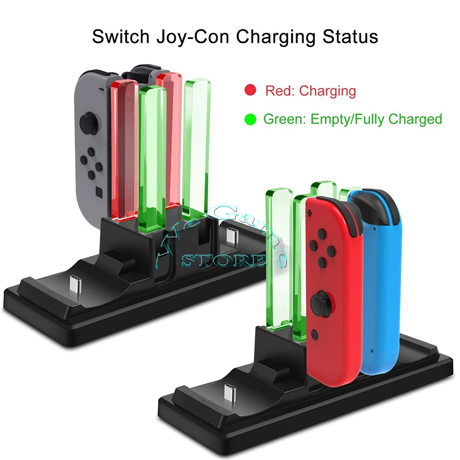 Аксессуары для Nintendo Switch Nitendo зарядное устройство switch 4 Joycon 2 Pro контроллер зарядная