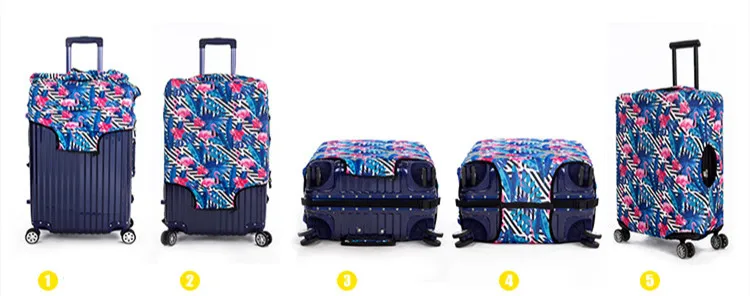 Новейший эластичный Чехол для багажа с цветами, чехол для костюма на колесиках, Женский студенческий защитный чехол-Пыльник, аксессуары для путешествий, товары