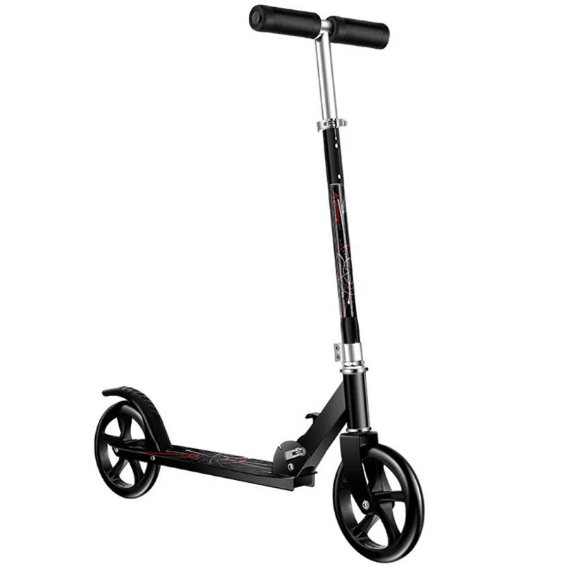 City Adjustable Aluminum Alloy T-Style Kids scooter Children Kick Scooter 200mm Wheel Adults Foldable Foot Scooter bear 200kg