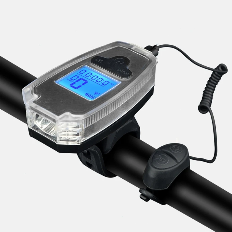 Square Bicycle Stopwatch Horn Lights Simple Design Bike Head Lamp Super