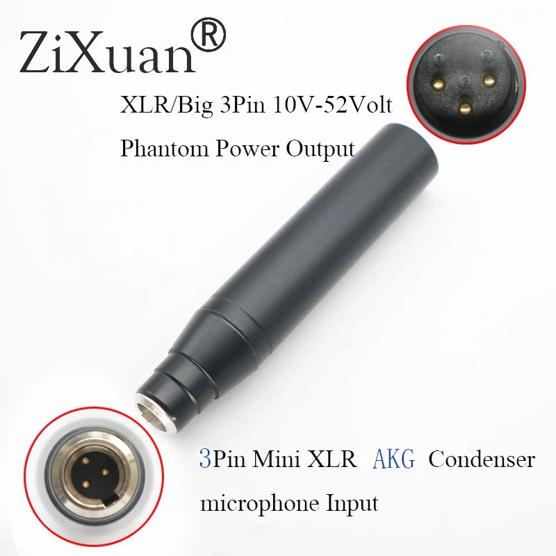 Xlr Mini Xlr Adapters Phantom Power | Phantom Power 48v Microphone 3pin -  High Ta4f - Aliexpress