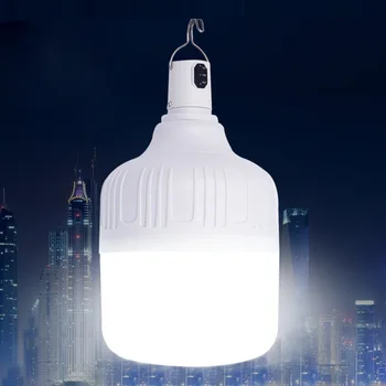 

Bulb LED Power Display Rechargeable Waterproof CCT10000K for Outdoor Night Market BBQ Fishing Camping Party lamp