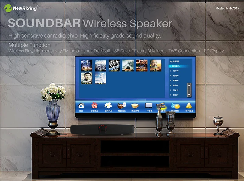 Bluetooth Динамики soundbar проводной и беспроводной Bluetooth динамик домашний кинотеатр тв Саундбар сабвуфер с пультом дистанционного управления