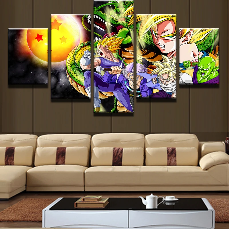 5 шт./набор персонажи мультфильма Гоку Драконий жемчуг плакат Современный домашний декор для стен холст картина искусство HD печать живопись холст искусство