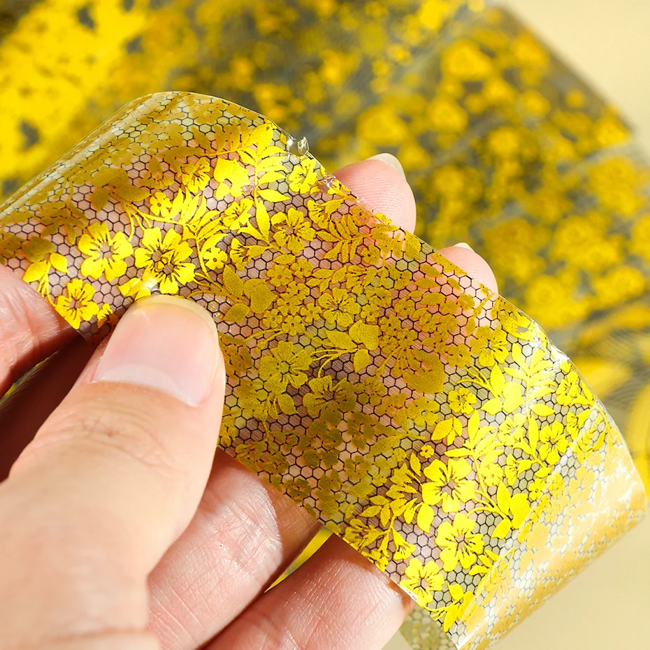 nail foil sticker glitter gold