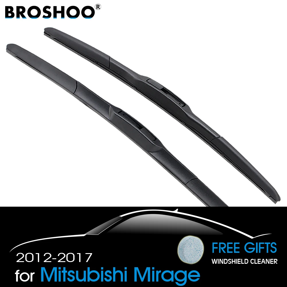 BROSHOO Auto Wiper Blades Natural Rubber For Mitsubishi Mirage 21"&14",2012 2013 2014 2015 2016