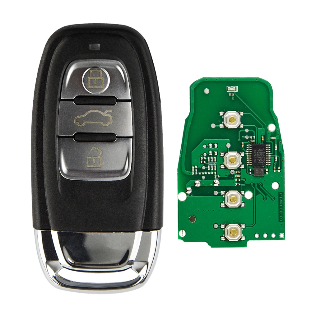 OKEYTECH 3 BUTTONS FSK 868MHZ REMOTE CONTROL CAR KEY FOR AUDI A4 A5 Q5 A4L 08-16 8T0959754 D  8K0959754D/H 8T0959754 J NEW STYLE