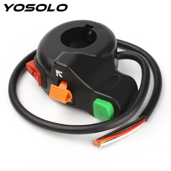 

YOSOLO Headlights/Turn Signal Lights/Horn 3 in 1 Universal Auto ON-OFF Switch Motorcycle Scooter Dirt ATV Handlebar Switch