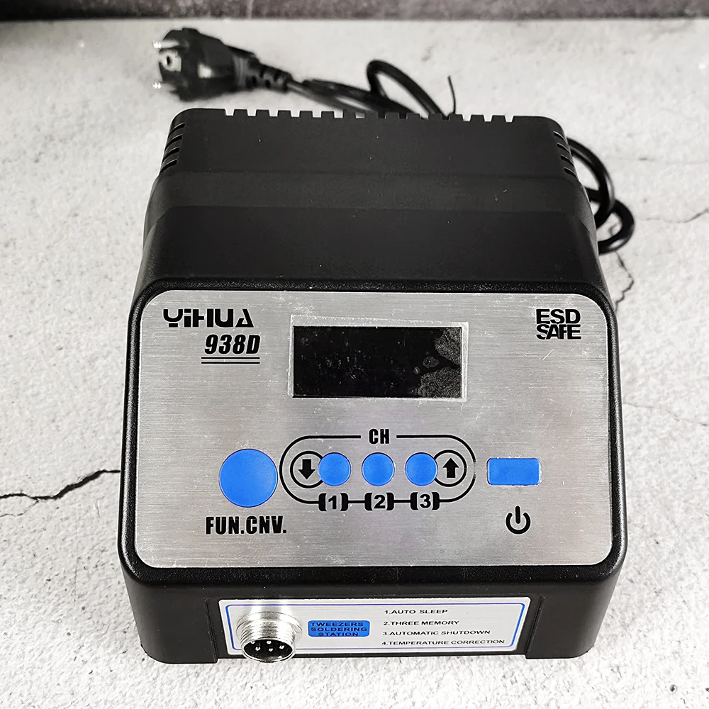 

Dual-channel Digital Display SMD Hot Tweezers Soldering Station Lead Free 938D Heating Pliers Constant Temperature Repair Rework