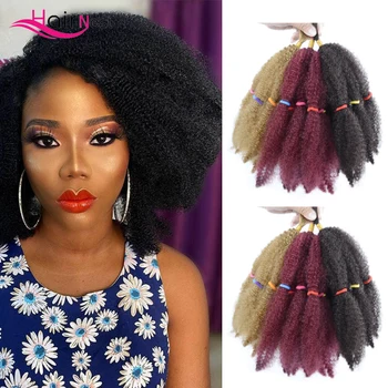 

Har Nest Afro kinky curly Twist Crochet Braids Synthetic soft braiding hair For Black Women hair Extensions Blonde