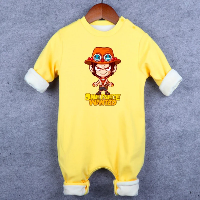 Одна деталь Luffy, franky измельчитель зимние утепленные комбинезоны из хлопка для маленьких мальчиков и девочек Детский костюм спортивный костюм теплая одежда SA2185 - Цвет: a