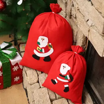 

Drawstring Pocket Christmas Gift Bag Santa Claus Backpack Gift Bag Non-woven N4X7