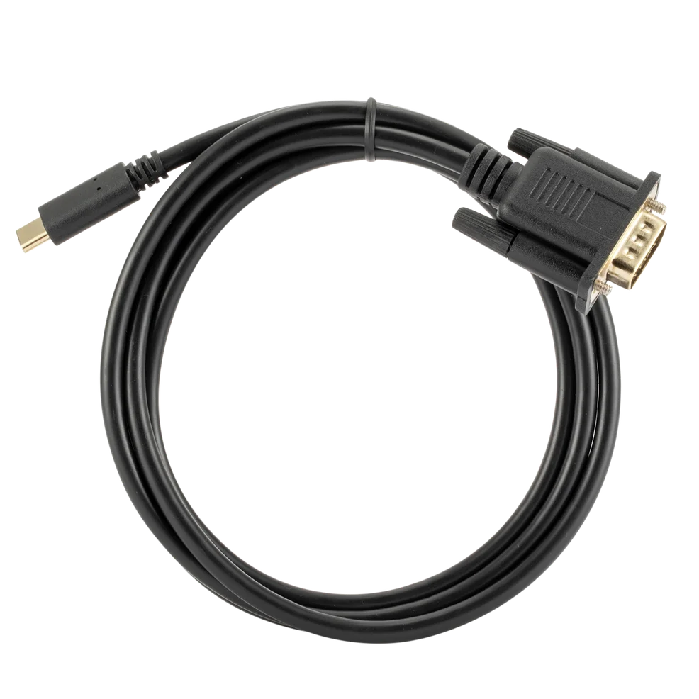 1080P Type-C To VGA Type-C Revolution To VGA Conversion Data Cable For Laptop UHD External Video Projector 1.8M
