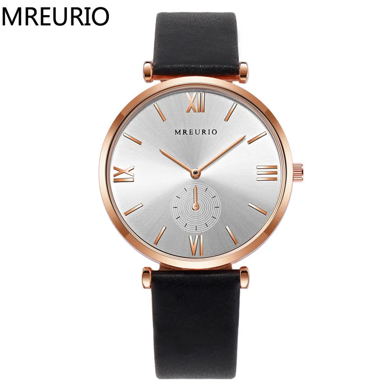 

MREURIO Men's Watch Luxury Quartz Designer Double Watch Dials Ultra Thin Large Style for Men's Fashion Casual Wristwatch