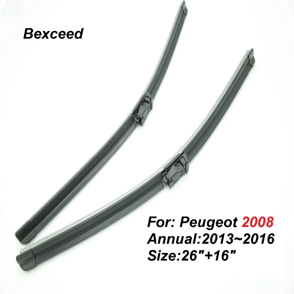Flat Wiper Blade for Peugeot 2008 High Quality Bexceed of Car Windshield Windscreen 26"+16" 2012