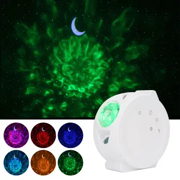 

Starry Sky Projector Led Moon Night Lamp Projection 6 Colors Ocean Waving Lamps 360 Degree Rotation Night Lights For Gifts