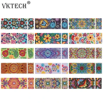 

5D DIY Mandala Special Shaped Diamond Painting Pencil Case Storage Box 2 Grid Pencil Box Diamond Emboridery Rhinestone Organizer