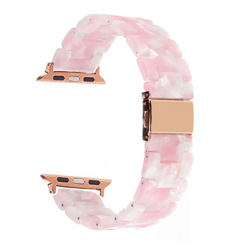 Смола Watcband ремешок для наручных часов Apple Watch 4/5 браслет для наручных часов iwatch, ремешок 44/40/38/42 мм, версия 5 4 3 2 1 Керамика часы ремень аксессуарами