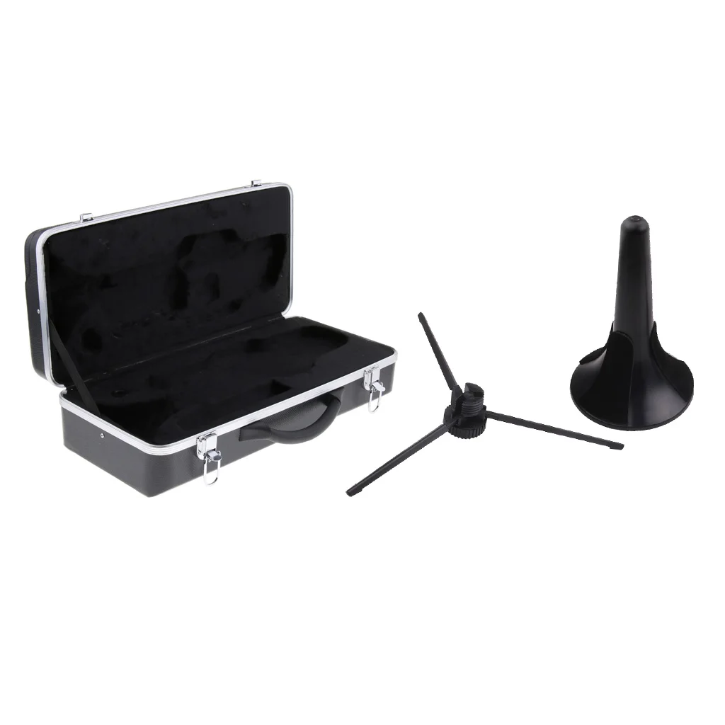 Shockproof Bb Trumpet Case Padded Gig Bag with Stand for Trumpet Parts