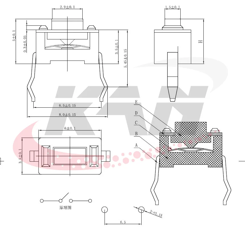 de toque 3*6*1000mm 3*6*5mm teclado por atacado com 4.3 peças