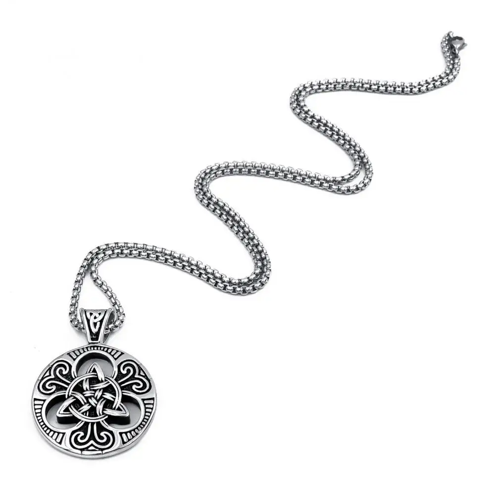 Pendentif nœud celtique rétro pour homme, collier amulette, symbole des dangers, cadeau bijoux, nouveau
