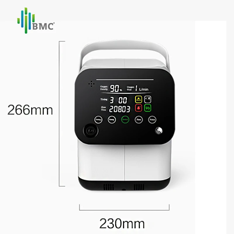 Online BMC Portable Oxygen Concentrator Mini Oxygen Machine 1 6L min Adjustable For Sleep Air Purifier Household Health Monitor