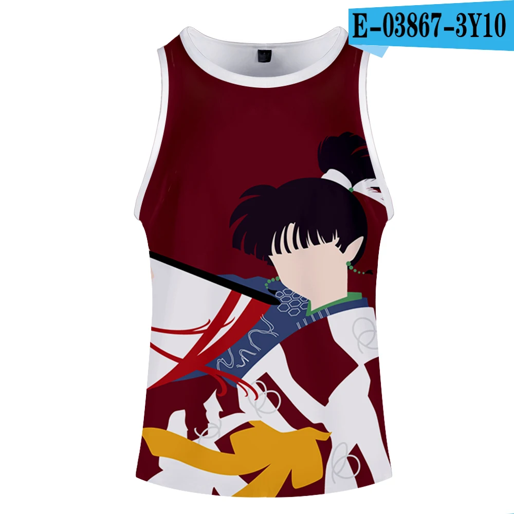 Inuyasha, жилет, топ, уличный стиль, модный, летний, без рукавов, для бега, с принтом, новинка, топ, роскошный, Harajuku Hokage - Цвет: 12