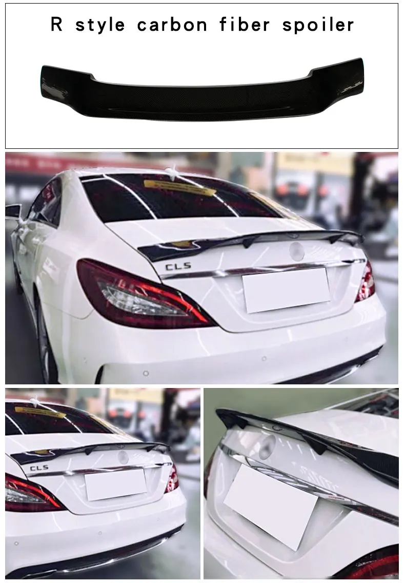 Подходит для Mercedes C Class W205- 4 двери углеродного волокна задний спойлер автомобиля аксессуары