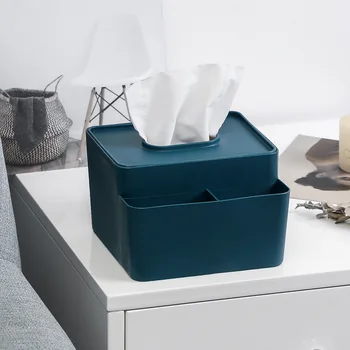 

Tissue Box Tissue Storage Box Multifunctional Desktop Storage Box Paper Box Remote Control Office Stationery Home Storage